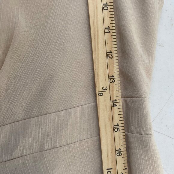 Davids Bridal One-Shoulder Champagne Maxi Dress Size 16 Formal Bride Gown Event - Picture 11 of 16